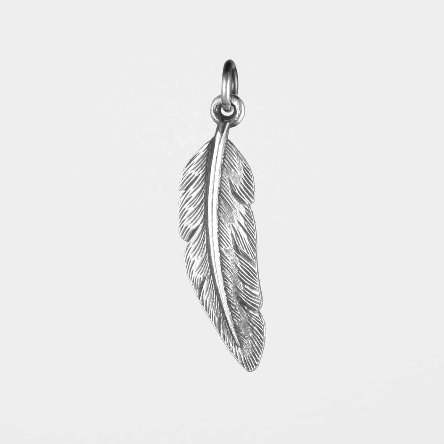 Feather Pendant Silver | Sterling Silver & Gold Vermeil Jewellery ...