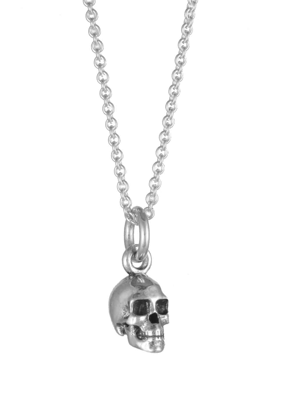 Small Skull Necklace Silver | Sterling Silver & Gold Vermeil Jewellery ...