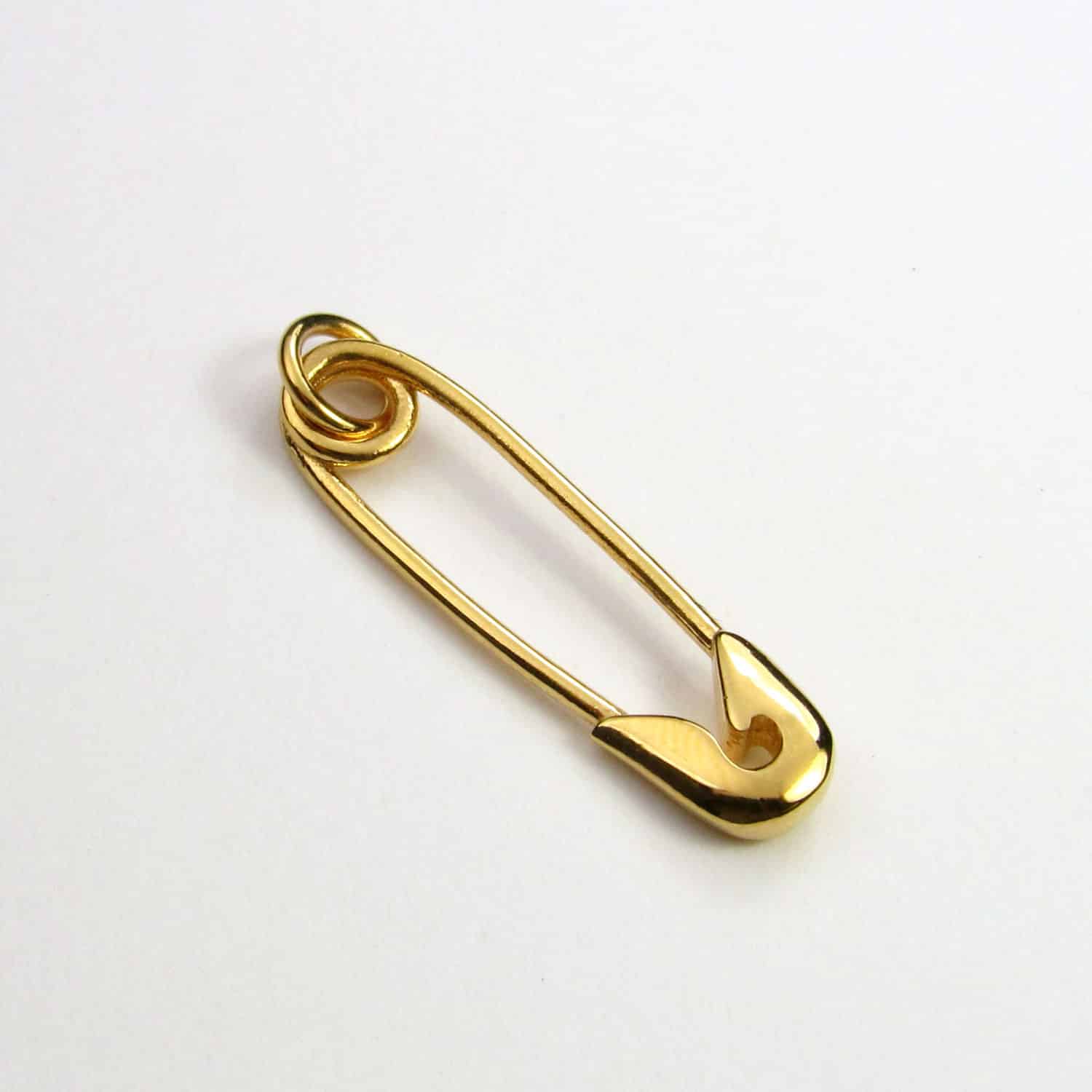 Safety Pin Pendant Gold Vermeil | Sterling Silver & Gold Vermeil ...